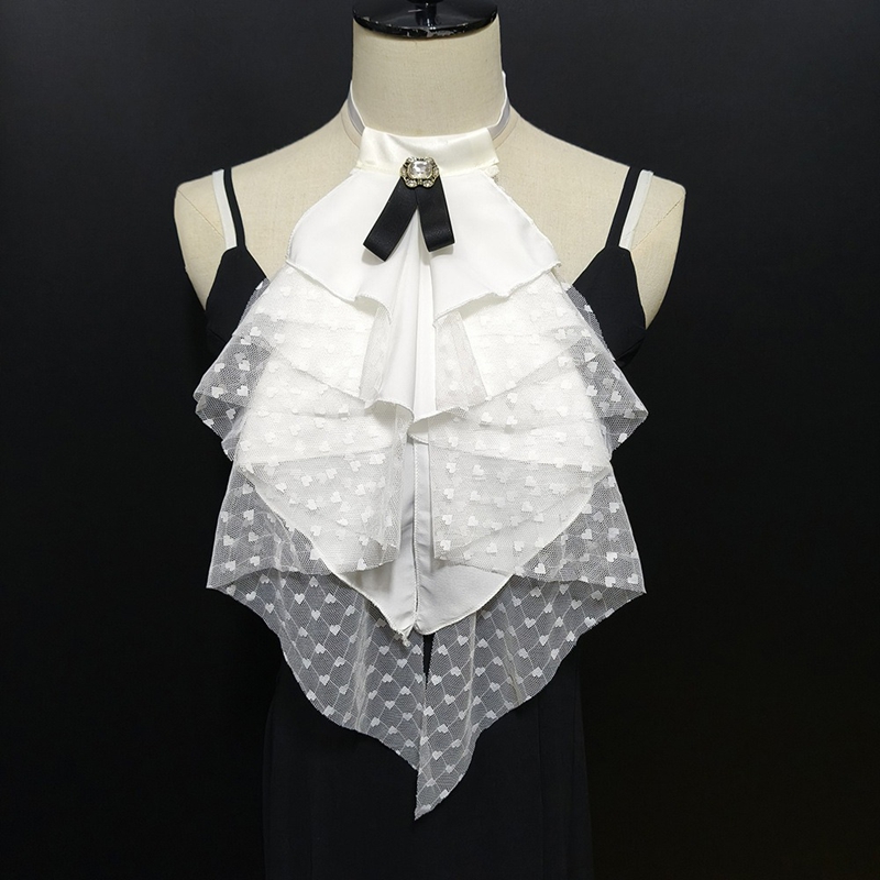 Necklaces - White Lace Layered Detachable fake Collar