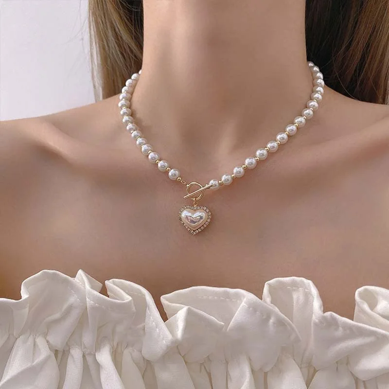 New Vintage Imitation Pearl Ch - Pearl Choker Necklace Vintage ulasan dan harga