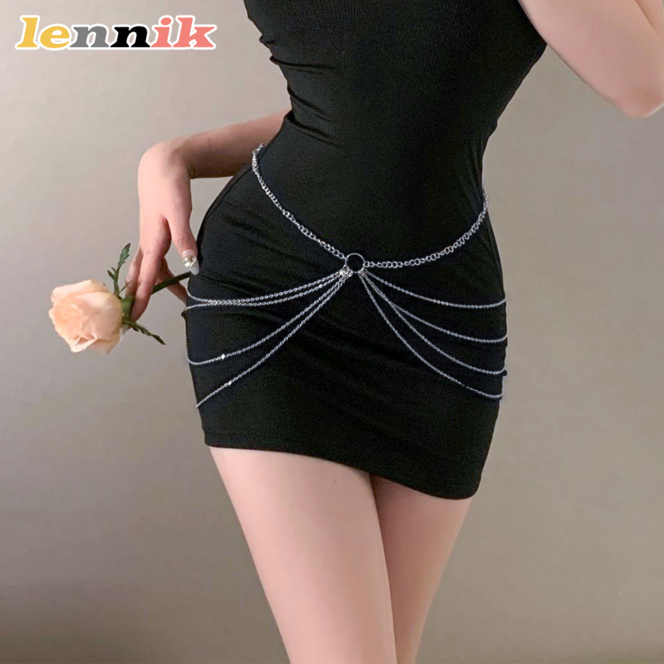 LENNIK Tassel Metal Multi-Laye - Body Jewelry ulasan dan harga