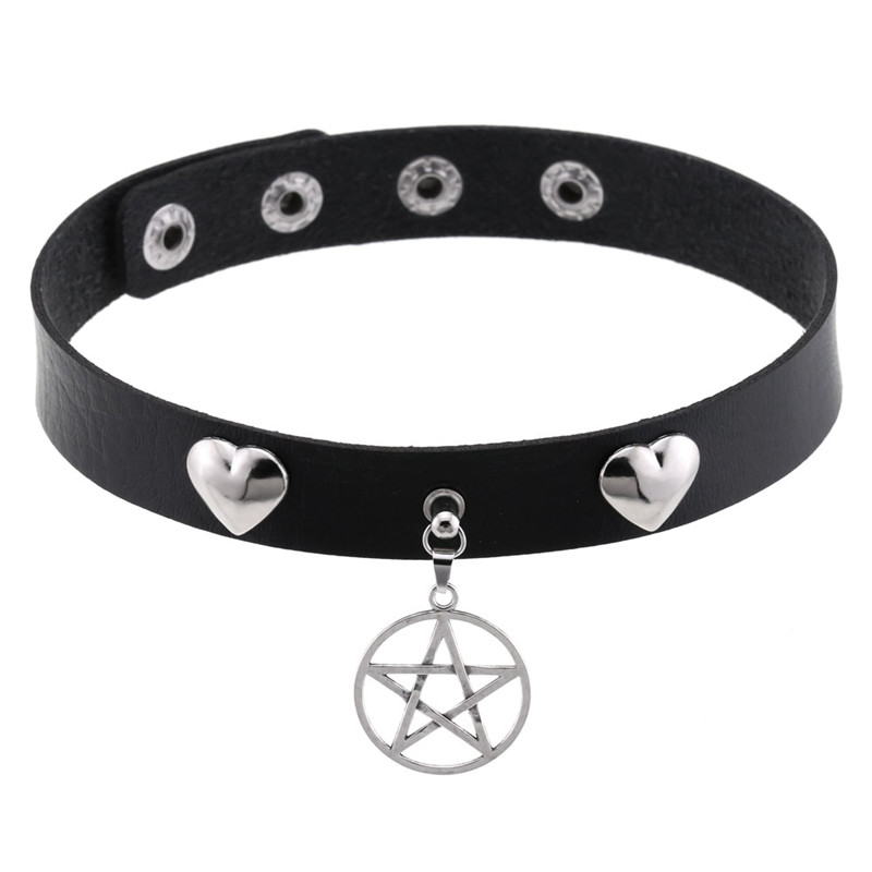 Punk Halloween Emo Cosplay Bla - Goth Punk Spike Choker ulasan dan harga