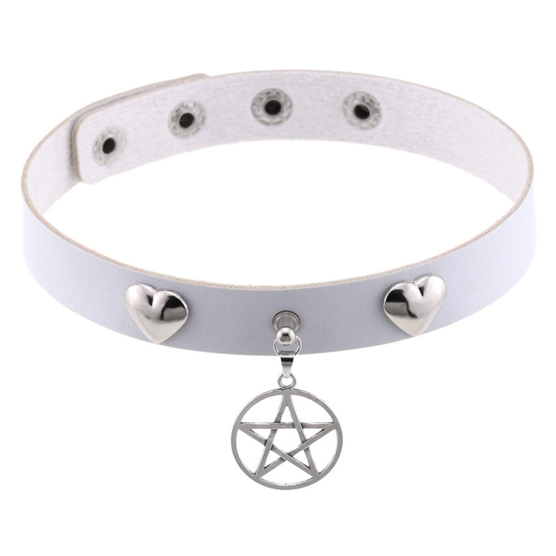 Punk Halloween Emo Cosplay Bla - Goth Punk Spike Choker ulasan dan harga