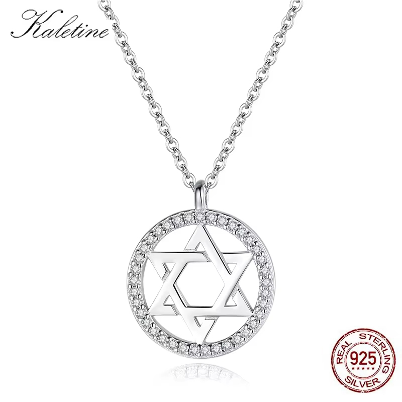 KALETINE Jewish Magen Star of  - 925 Sterling Silver Chain Necklace Men ulasan dan harga